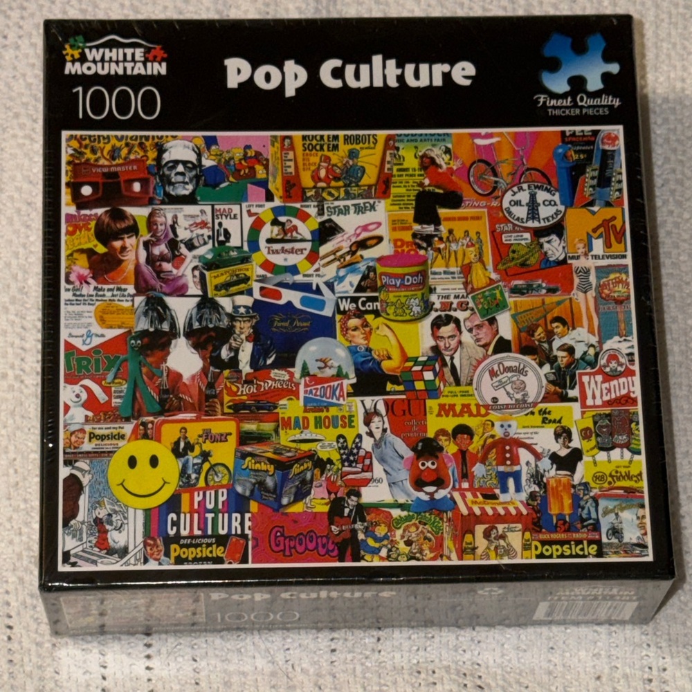 White Mountain Pop Culture Puzzle 1000 Piece NEW Sealed